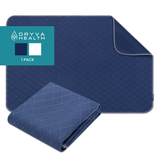 Large Washable Underpads - Navy - 34" x 52" (1 Pack)